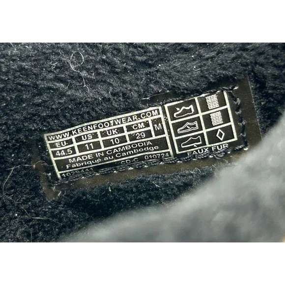 Keen Men's Black Howser III Sliden Warm Winter Slip-On Slippers Shoes Sz 11 3031 - Picture 6 of 16